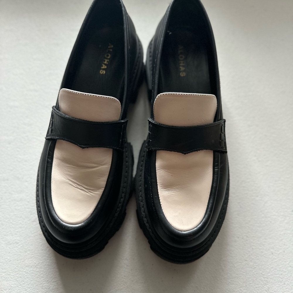 ALOHAS trailblazer women’s loafer bicolor black /ivory - Picture 5 of 10